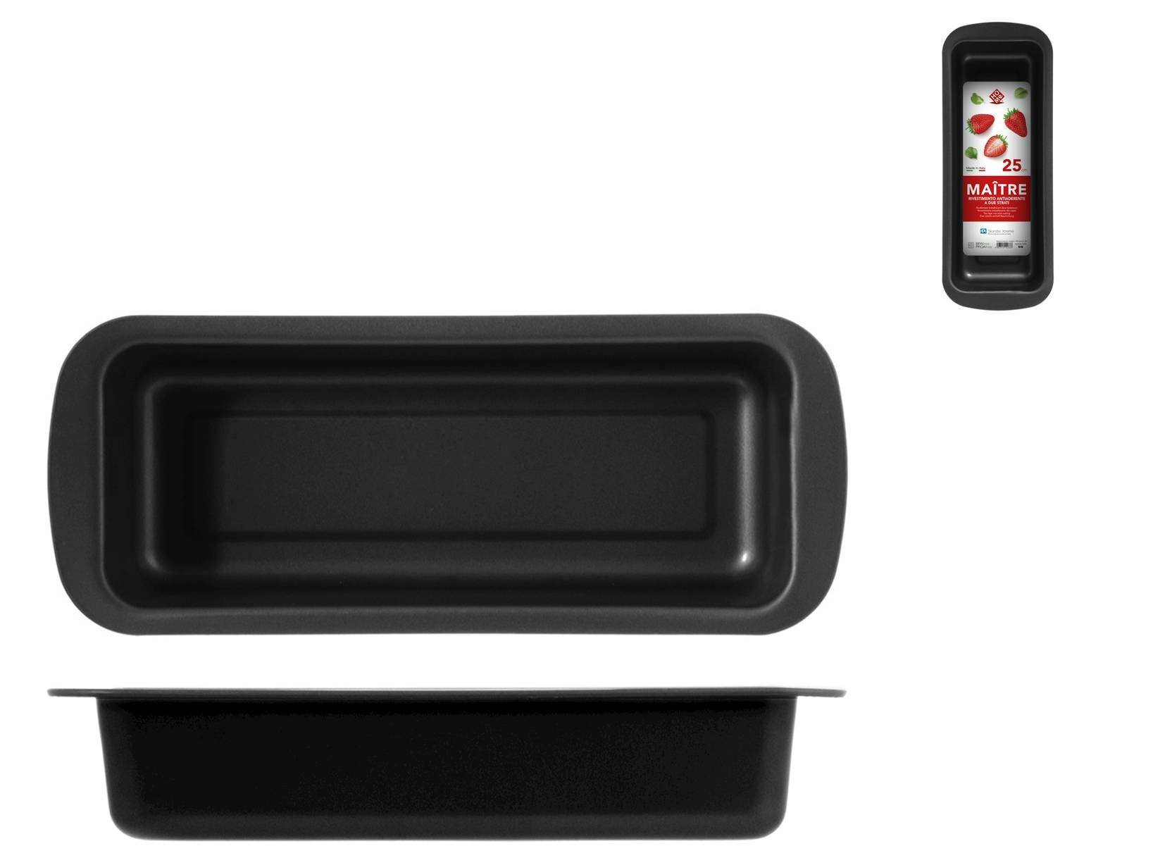 Stampo Plumcake Maitre Antiaderente - 25 Cm, In Alluminio, Colore Antracite, 30x13.5x6 Cm - Foto 3