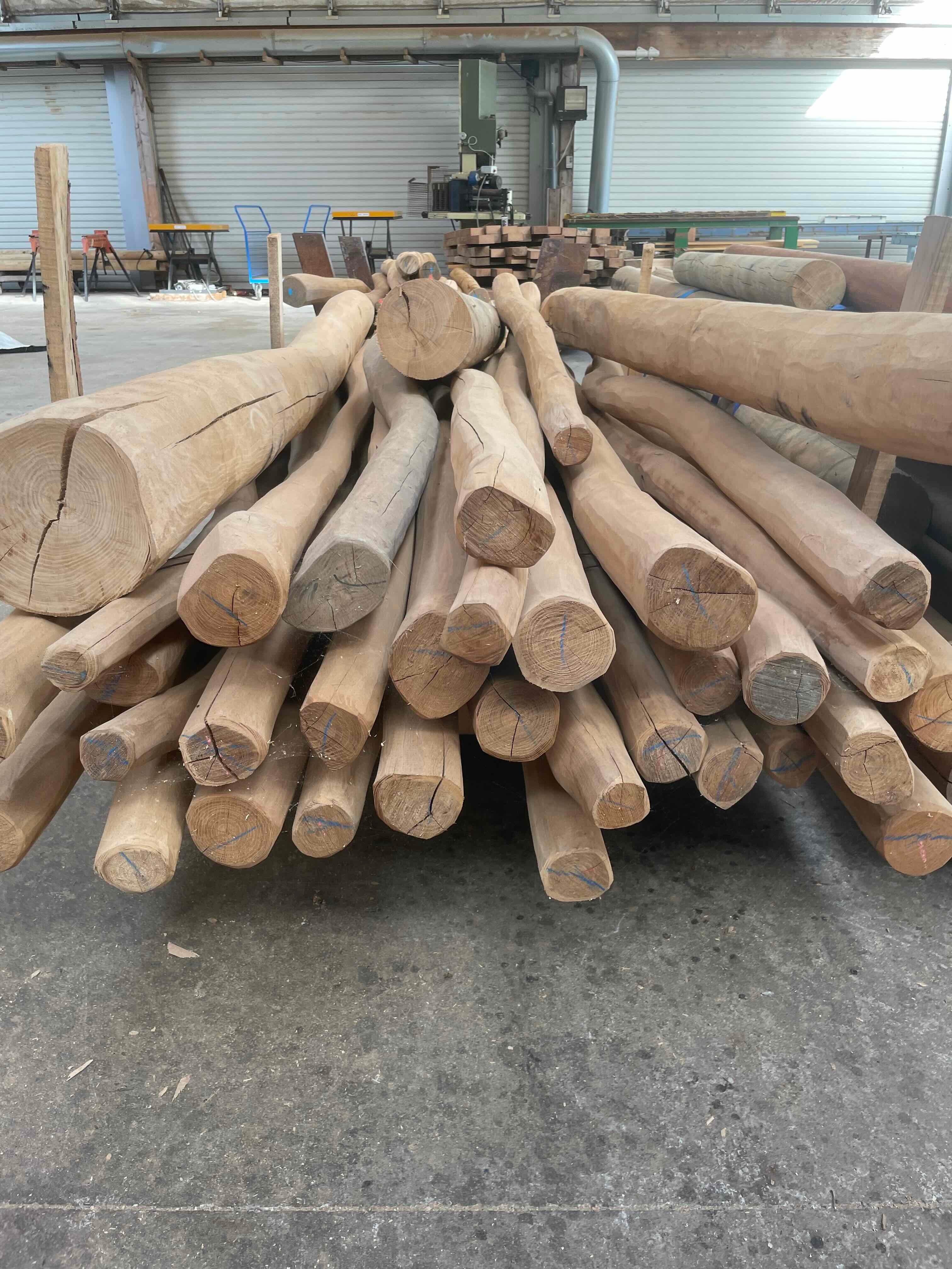 Mât en bois de Châtaignier 3,5 m pour Voile d'Ombrage. Fabrication artisanale. L'Élégance Naturelle et Durable - 2