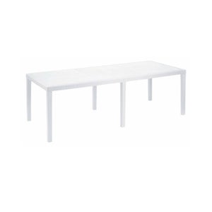 Tavolo da giardino 70x70 cm in polipropilene bianco - Barton