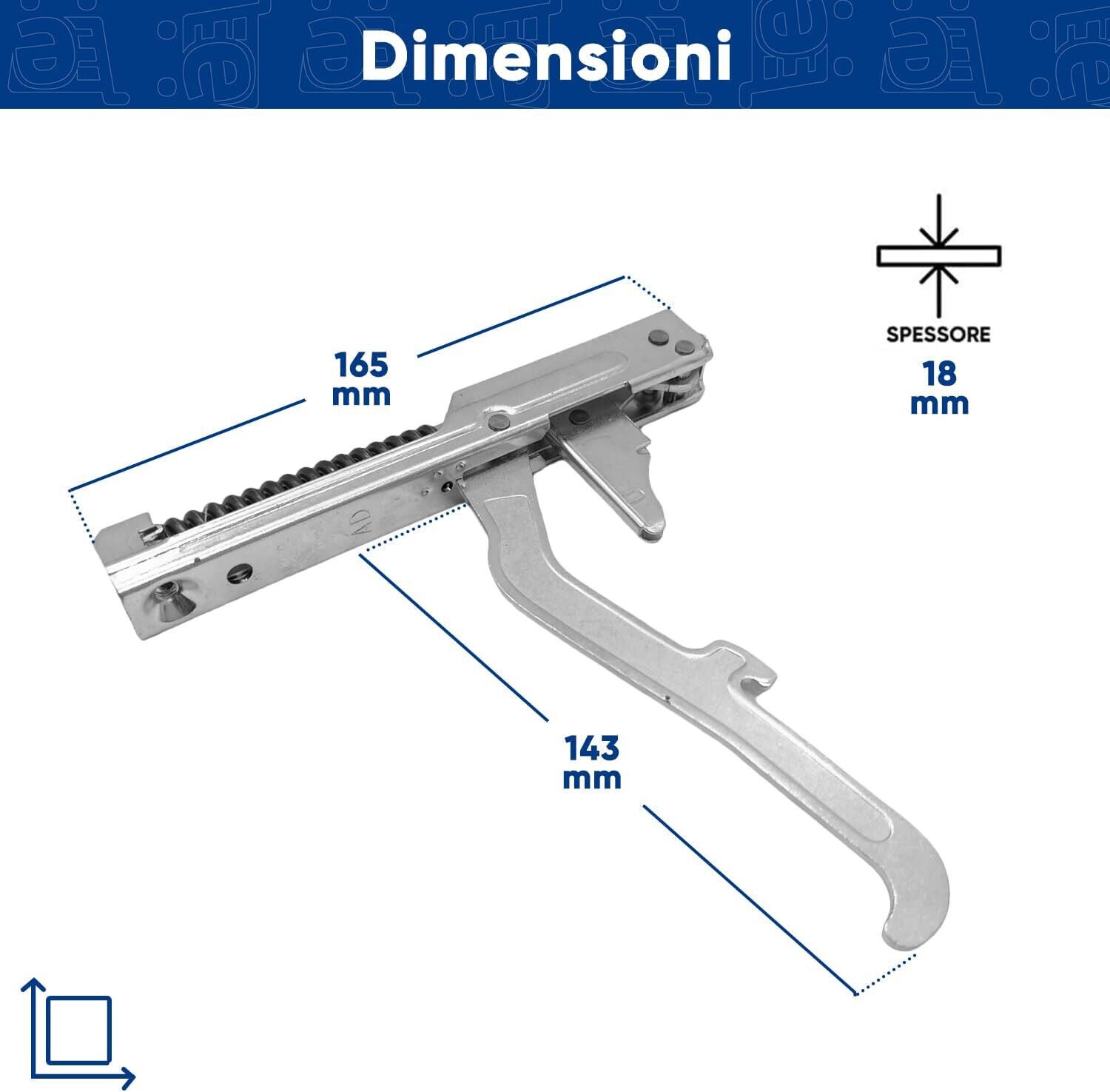 Sparefixd Cerniera Decorativa Per Sportello Lavatrice Hotpoint - Ricambio C00312349 - 4