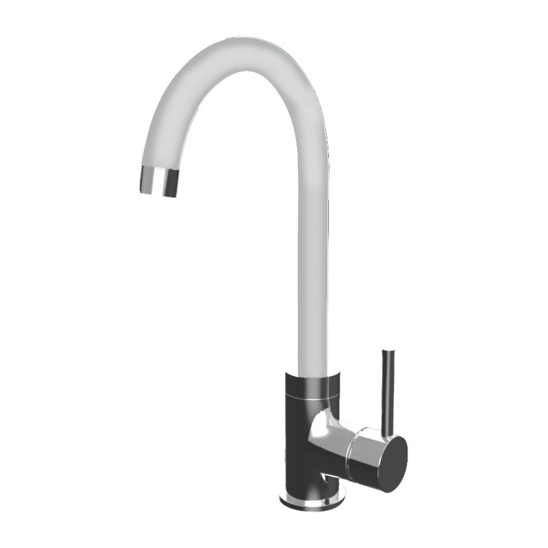 GRANADA-Cocina s/repisa Caño Color Cromo|Blanco Leroy Merlin