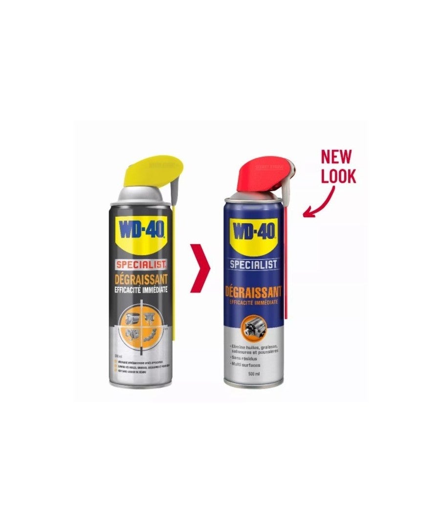 WD40 - Dégraissant efficacité immédiate système professionnel - aérosol de 500ml - 33392 - 2