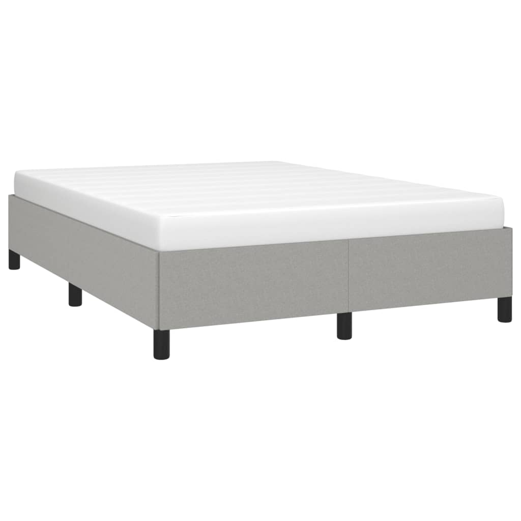 Cadre de lit sans matelas gris clair 140 x 200 cm tissu - 4