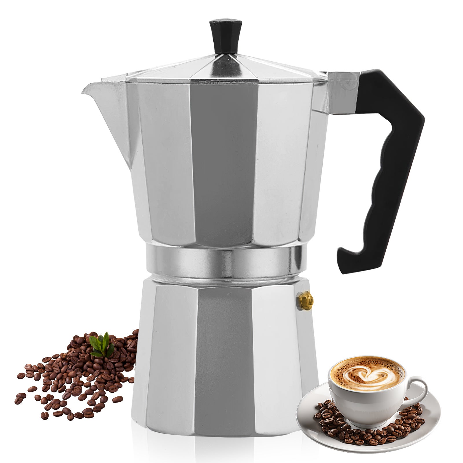 Set Expresso Italien En Inox 18/10 Avec Tasse, Plateau Et Sucrier - Occasion, état Correct (magnifique)