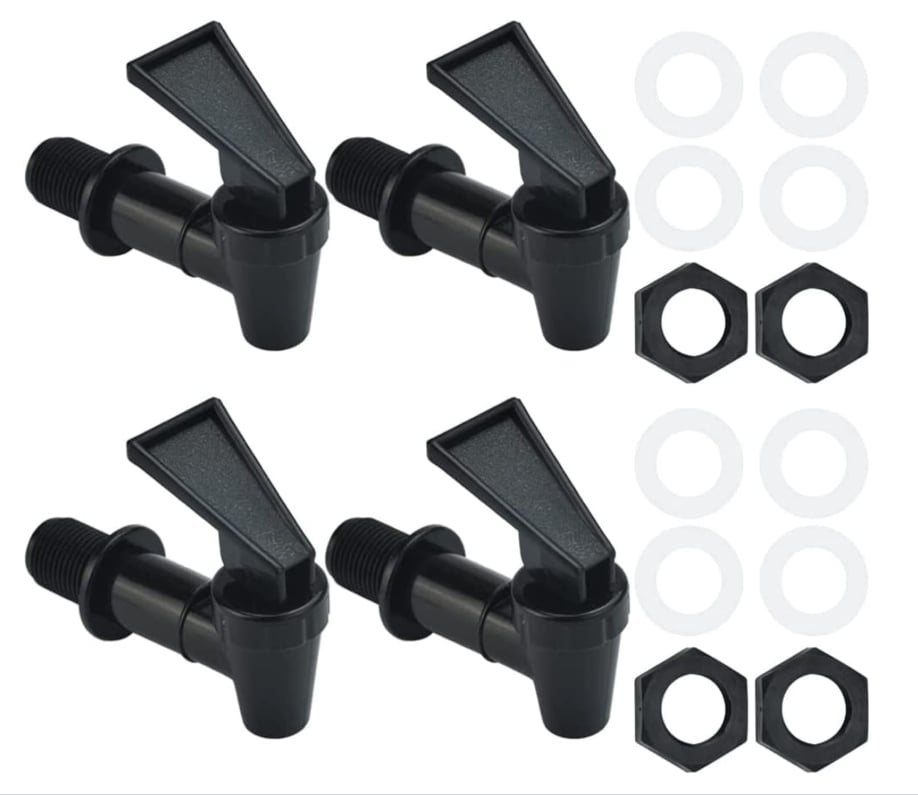 Plastikowy kran do wody, 4 sztuki plastikowych kranów do wody, kran beczkowy do piwa, szklanki, kawy, soku, poidełka