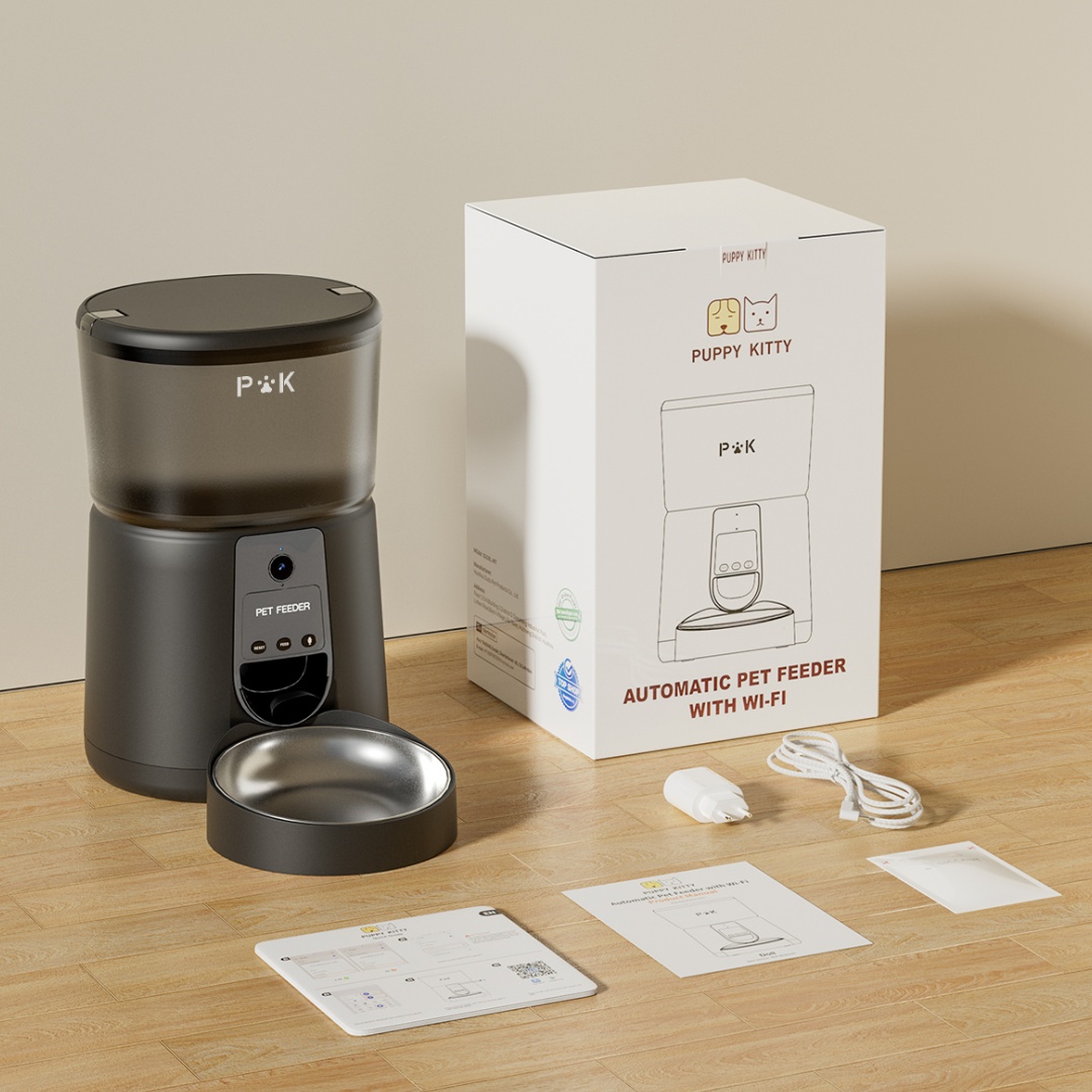 1080P WIFI 2,4 GHz Connexion,Distributeur de Croquettes 4L pour Chats/Chiens ,vision nocturne Adaptateur Secteur/Batterie,APP-contrôle - 9