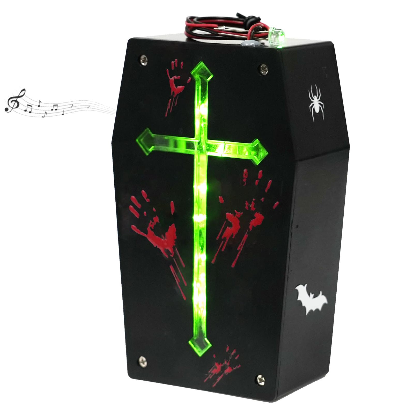 Halloween Scream Voice Control Coffin Box - Urla quando qualcuno ...