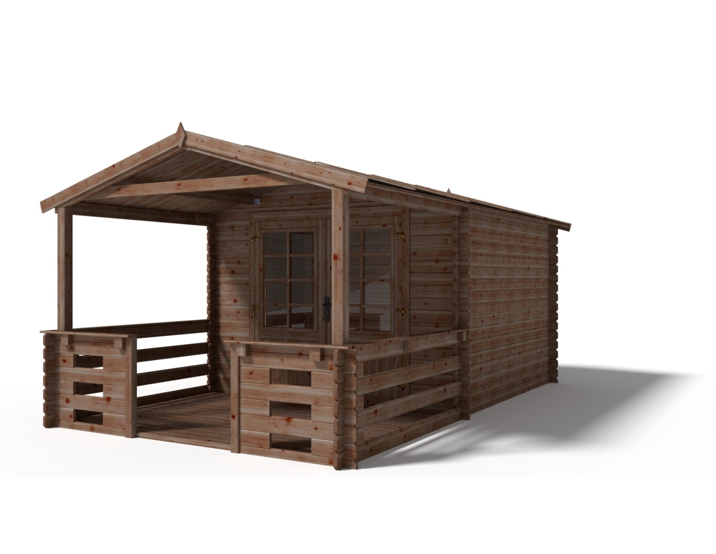 Domek ogrodowy ALTANKA - 3x3 m z tarasem 3x2m - 15 m2 drewniany, impregnowany, 1szt.