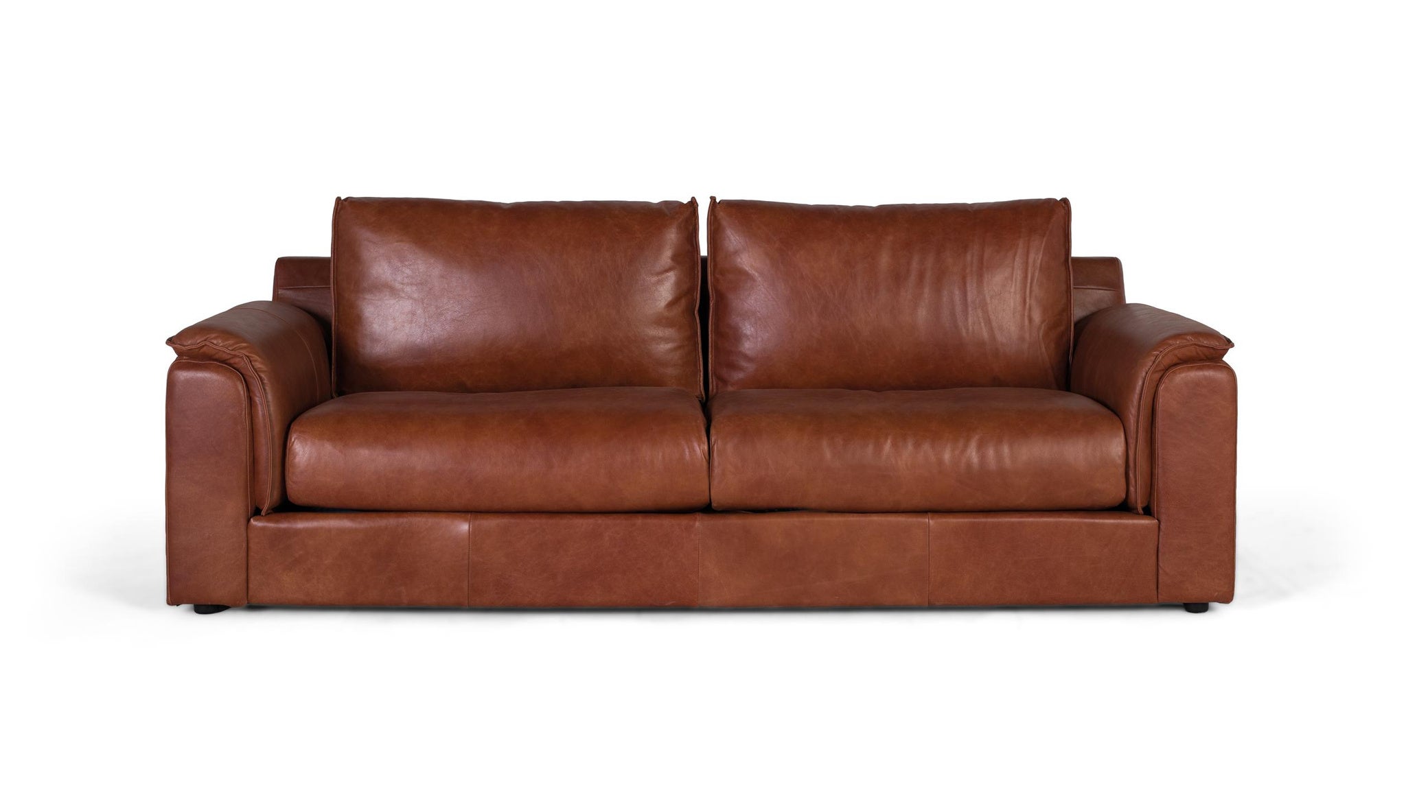 Skórzana sofa 227 cm w stylu nowoczesnym - 85x227x95 GYC