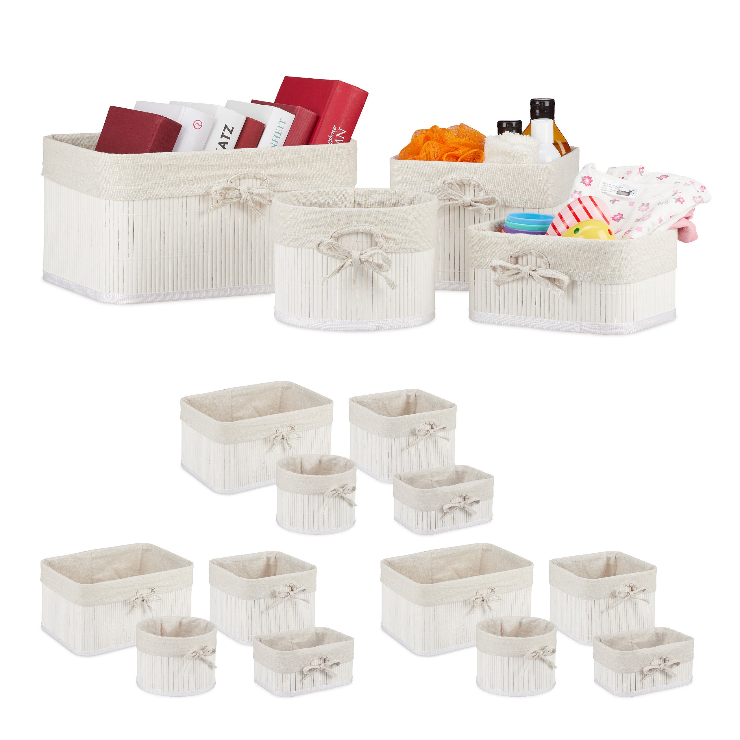 Panière De Rangement En Tissu Boutis - 30x17x20 Cm - Neuf