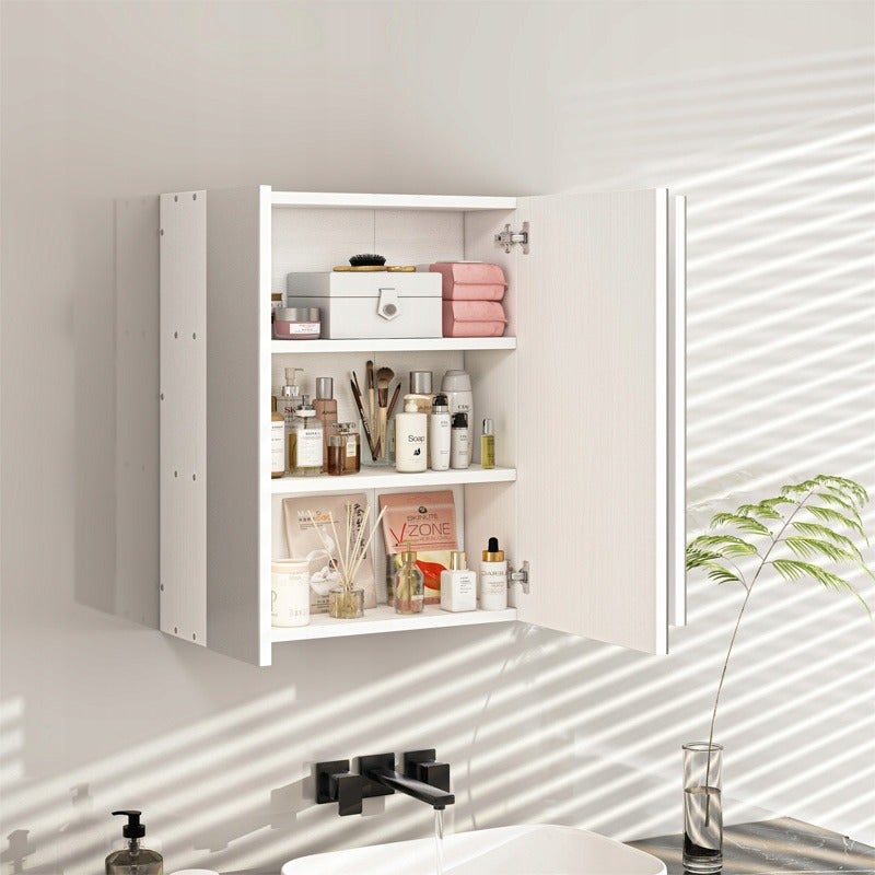 Wisząca szafka łazienkowa ścienna z trójdzielnym lustrem nowoczesna loft - 3