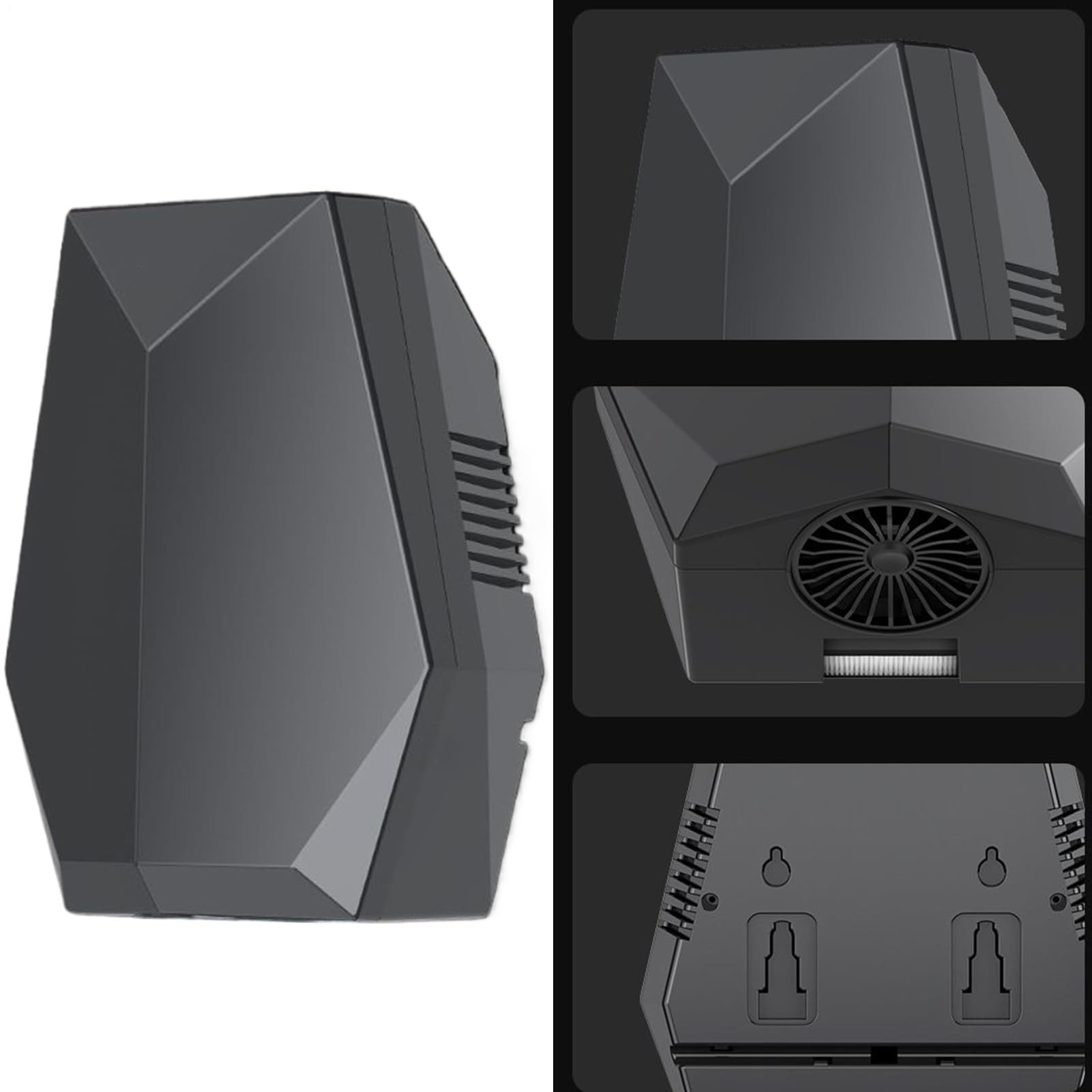 Sèche-mains automatique pour salle de bain, avec détecteur de mouvement, gris - 8