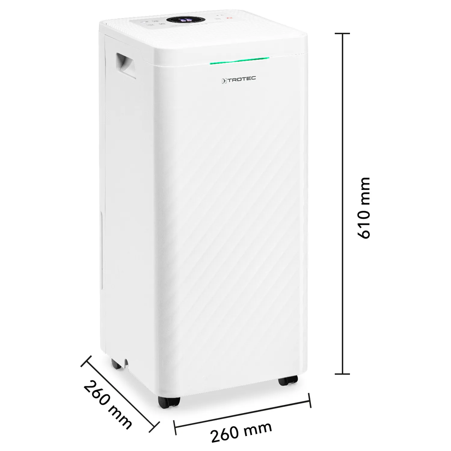 TROTEC Déshumidificateur purificateur d'air TTK 64 HEPA 24 L/24h, mode nuit, minuterie 24 h, séchage du linge, indicateur qualité de l’air, pour 50 m² - 9
