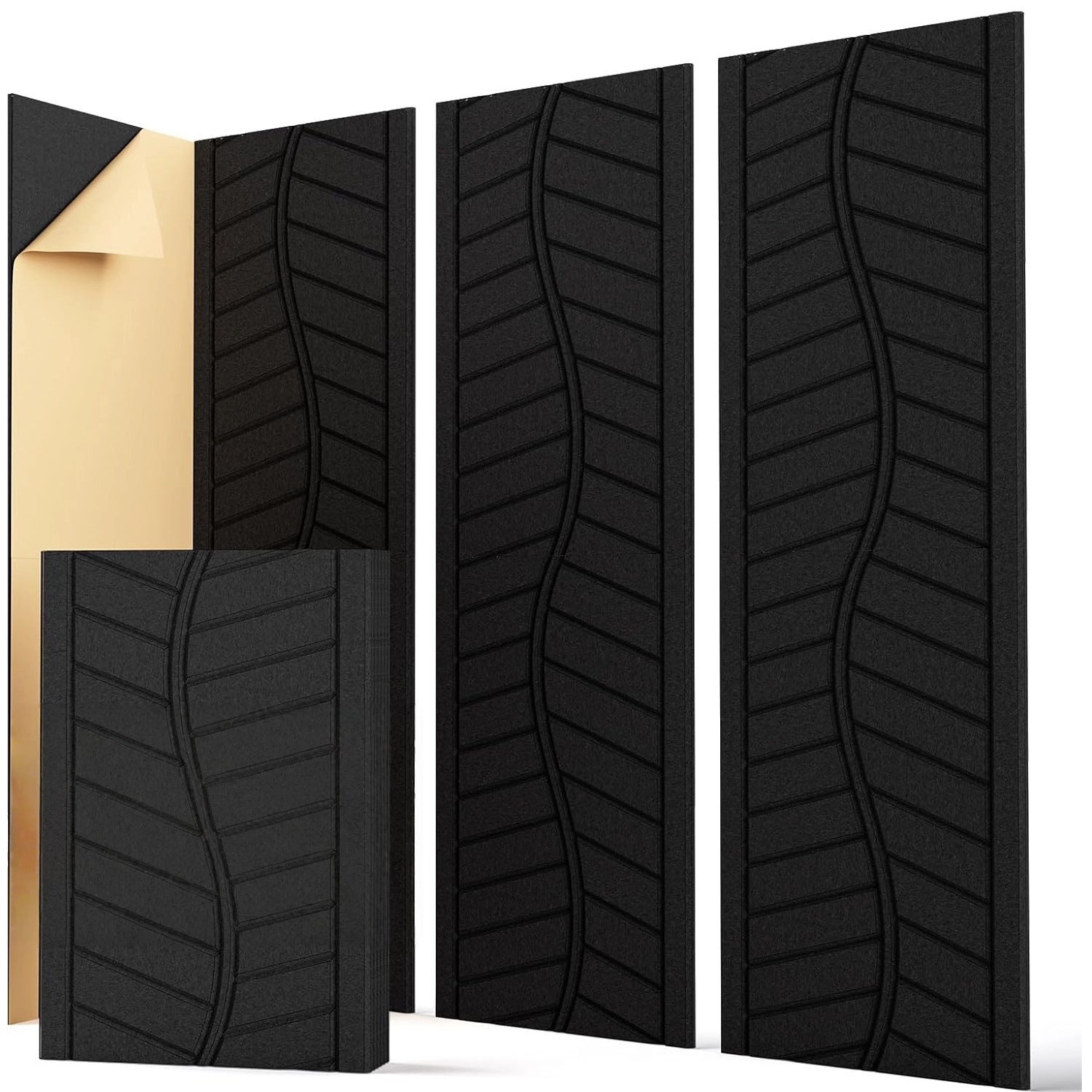 Bomclap paneles insonorizantes de pared para dormitorio, paneles de fieltro insonorizantes, juego de 12 paneles insonorizantes antirruido