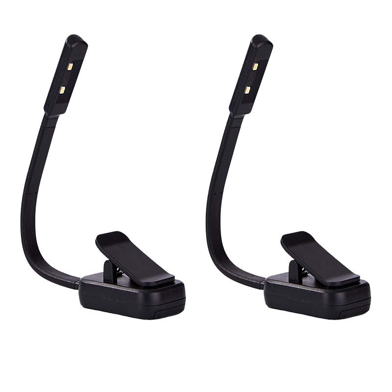 Lote de lámparas de lectura lámpara de lectura de mesilla de noche lámpara de lectura led pinza que funciona pilas colores regulación continua negro
