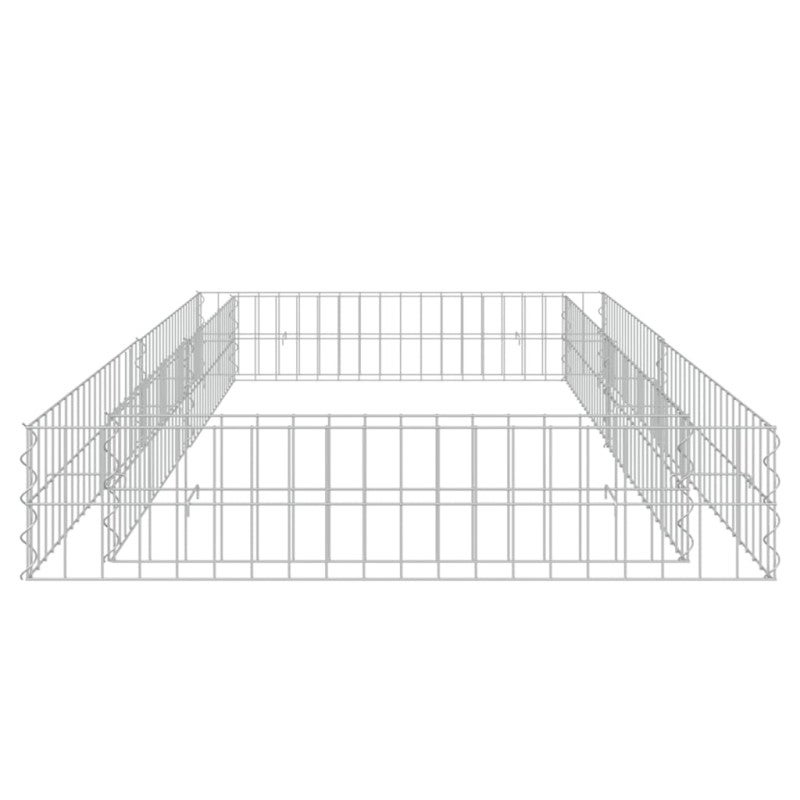 Gabbione Letto Rialzato in Acciaio Zincato 200x100x20 cm vidaXL - 3