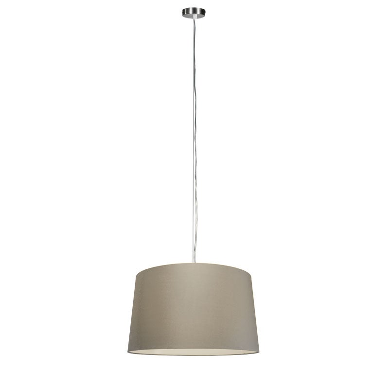 Qazqa designerski lampa wisząca z kloszem (1 punkt) - Cappo - taupe, okrągły, max. 60w, kompatybilny z żarówką LED, e27, 45cm