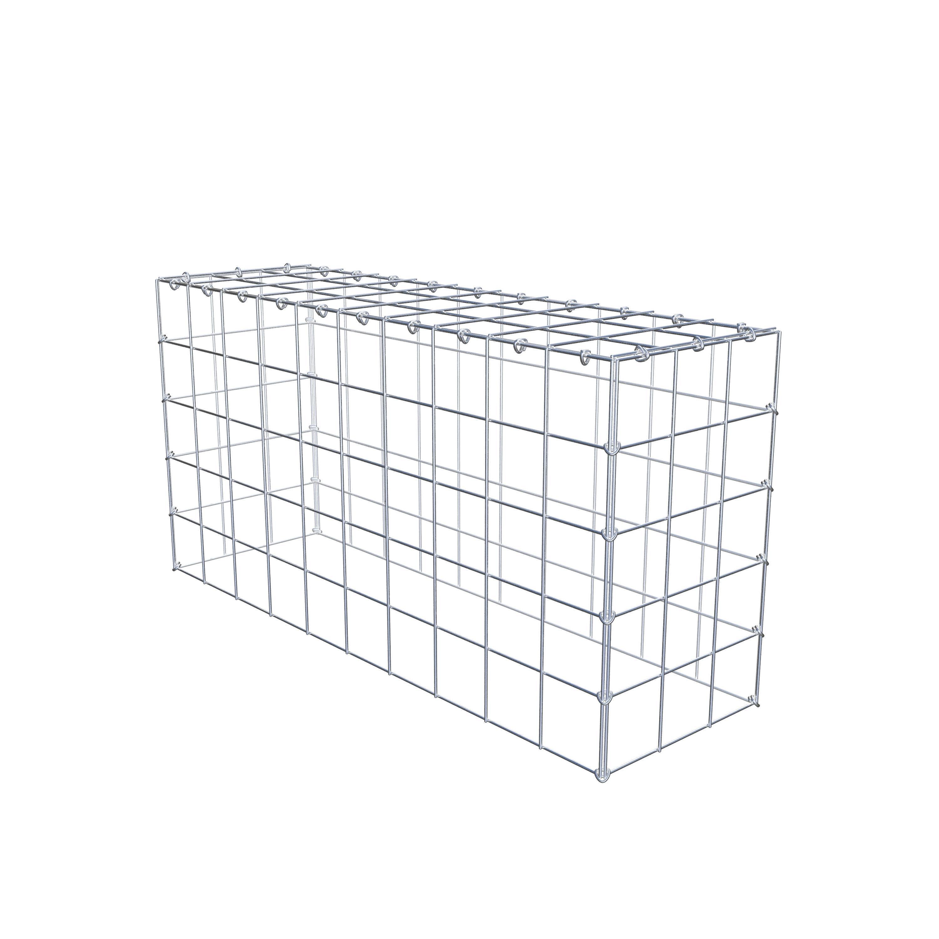 Gavión para apilar en acero galvanizado 100x50x30cm (LxAxP), malla 10 x 10cm, Anillo en C, sin rejilla inferior - 7