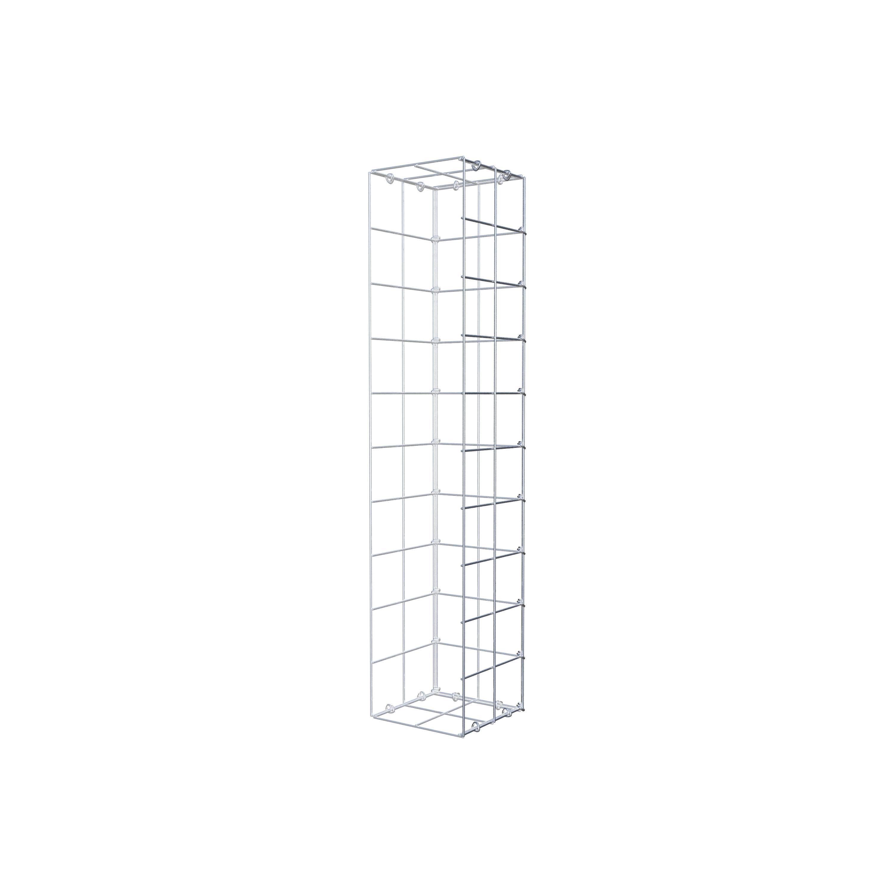 Gavión para alargar en acero galvanizado 100x20x20cm (LxAxP), malla 10 x 10cm, Anillo en C, sin rejilla frontal - 2