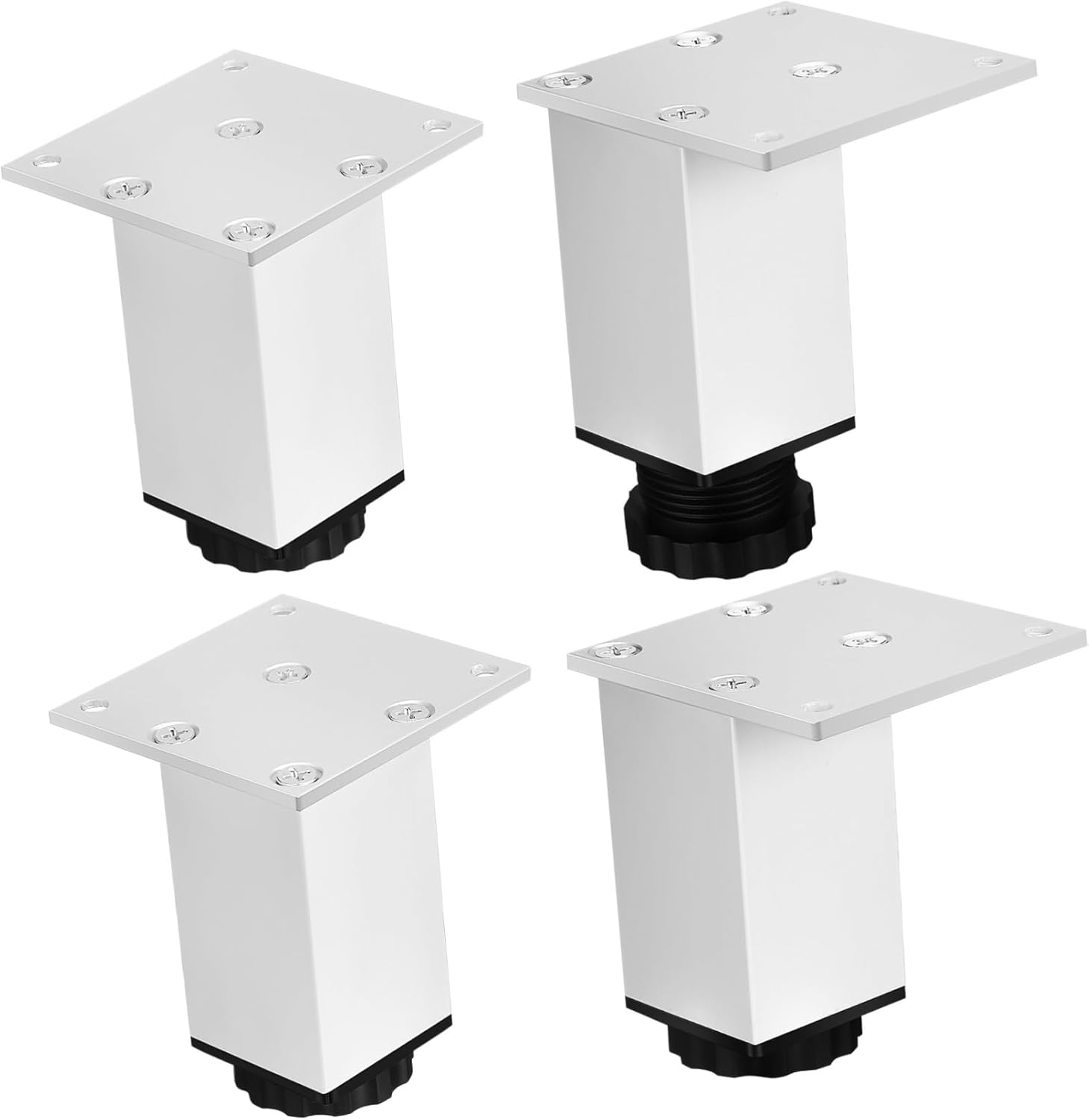 4 sztuki (środek, 6 cm) regulowane na wysokość aluminiowe nogi meblowe, nogi do stolika kawowego, nogi do szafek łazienkowych
