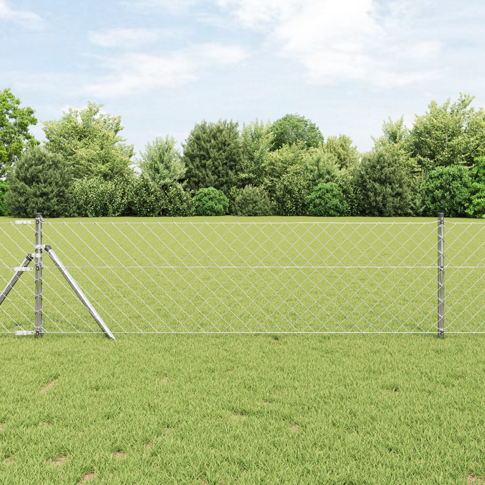 Słupek ogrodzeniowy. Srebrny 25 x 0,8 m (siatka 60 x 60 mm) vidaXL