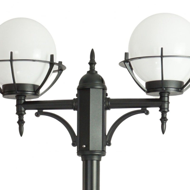 Latarnia ogrodowa Kule czarna 2xE27x60W wym: 280 x 70 x 25 cm aluminium SU-MA