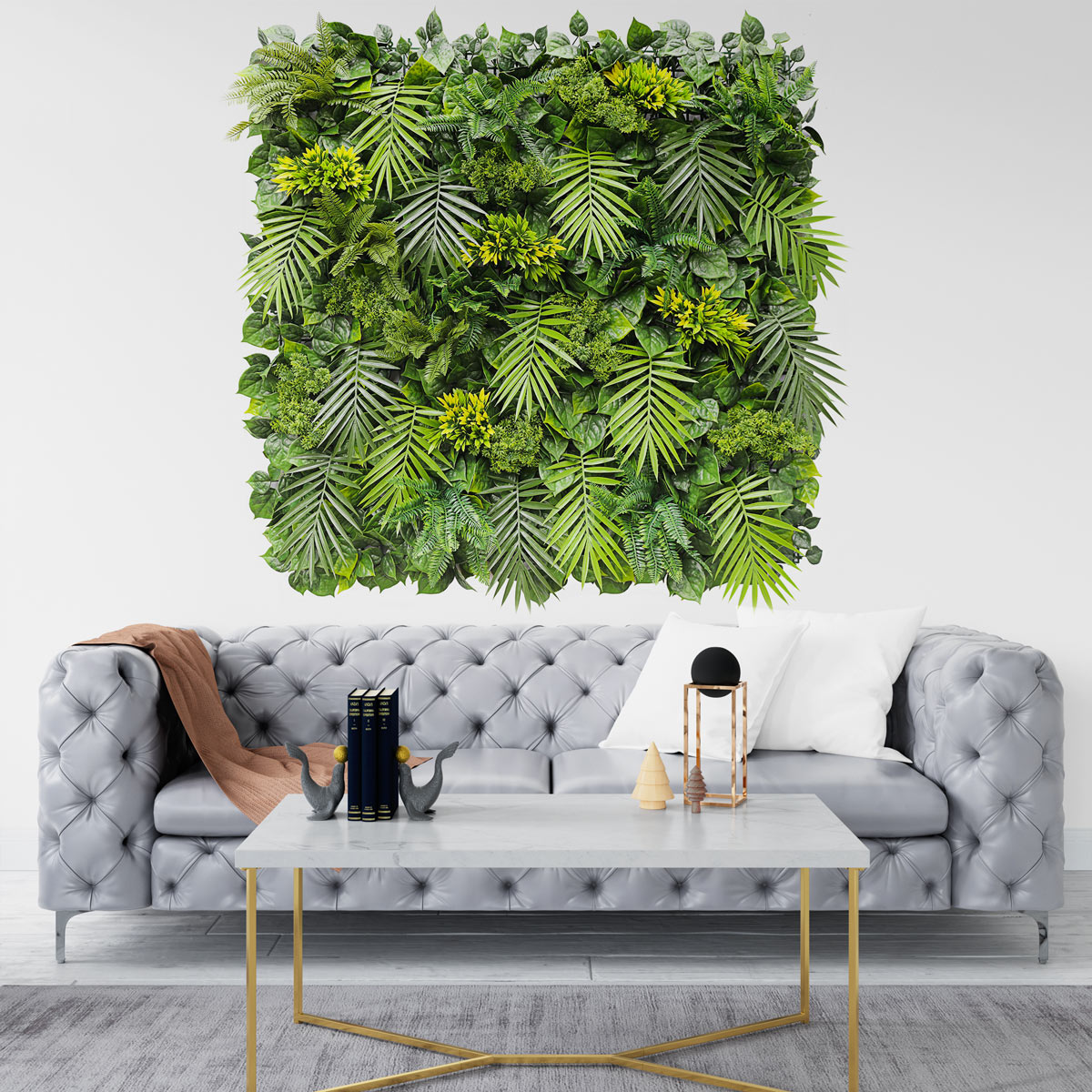 Mur végétal artificiel Exotik 5 m² – plaques décoratives clipsables intérieur extérieur - 3