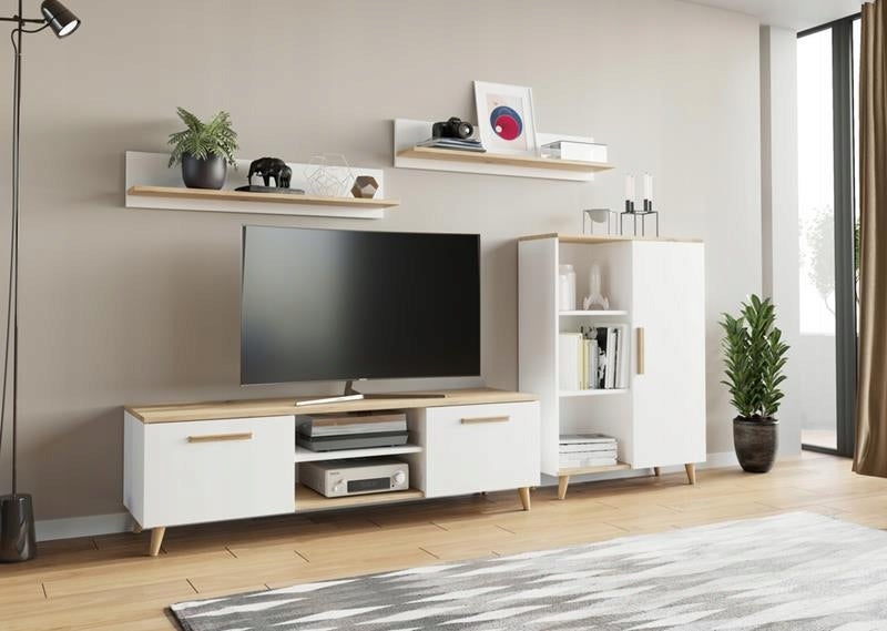 Meblościanka OSLO artisan-biały styl skandynawski - 2