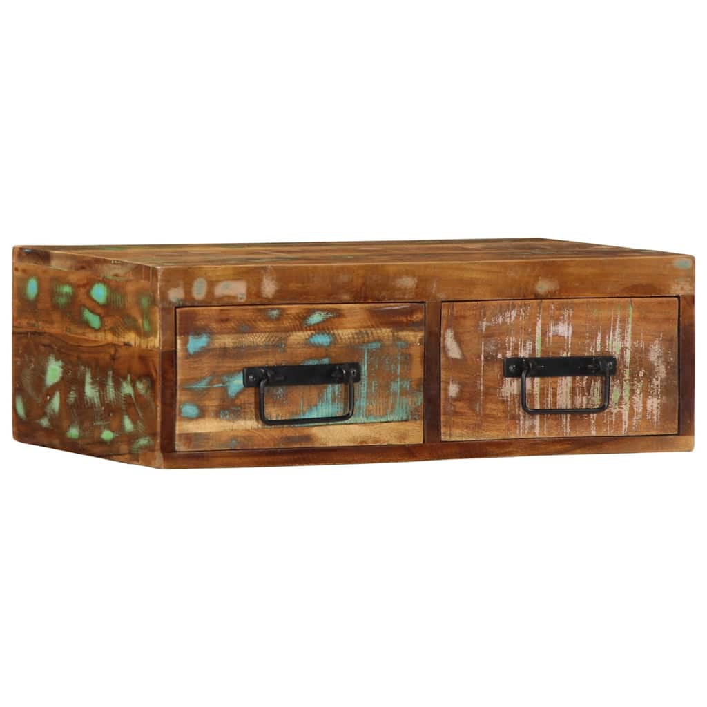 Móvel TV de parede em madeira maciça reciclada 60x30x19 cm - COMFORTXL - 4