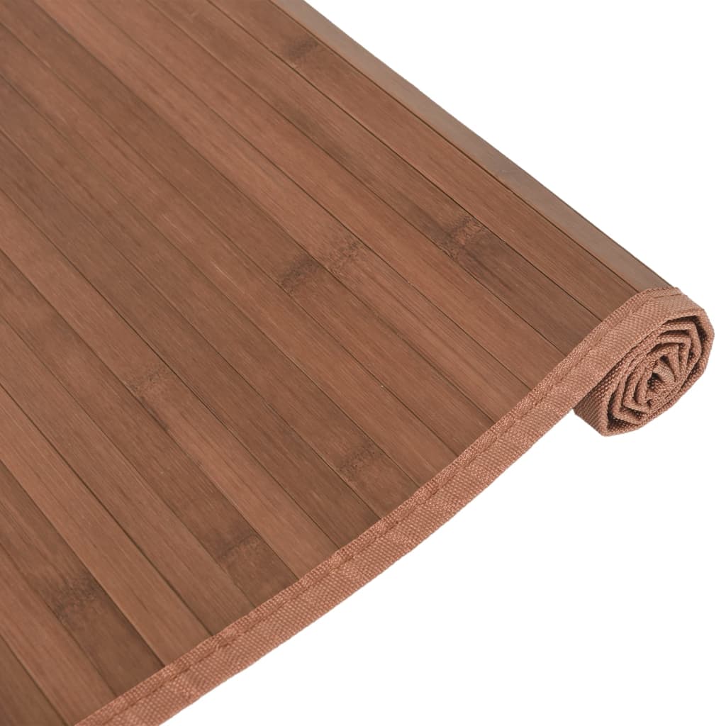 Tapis rectangulaire marron 80x1000 bambou - 4