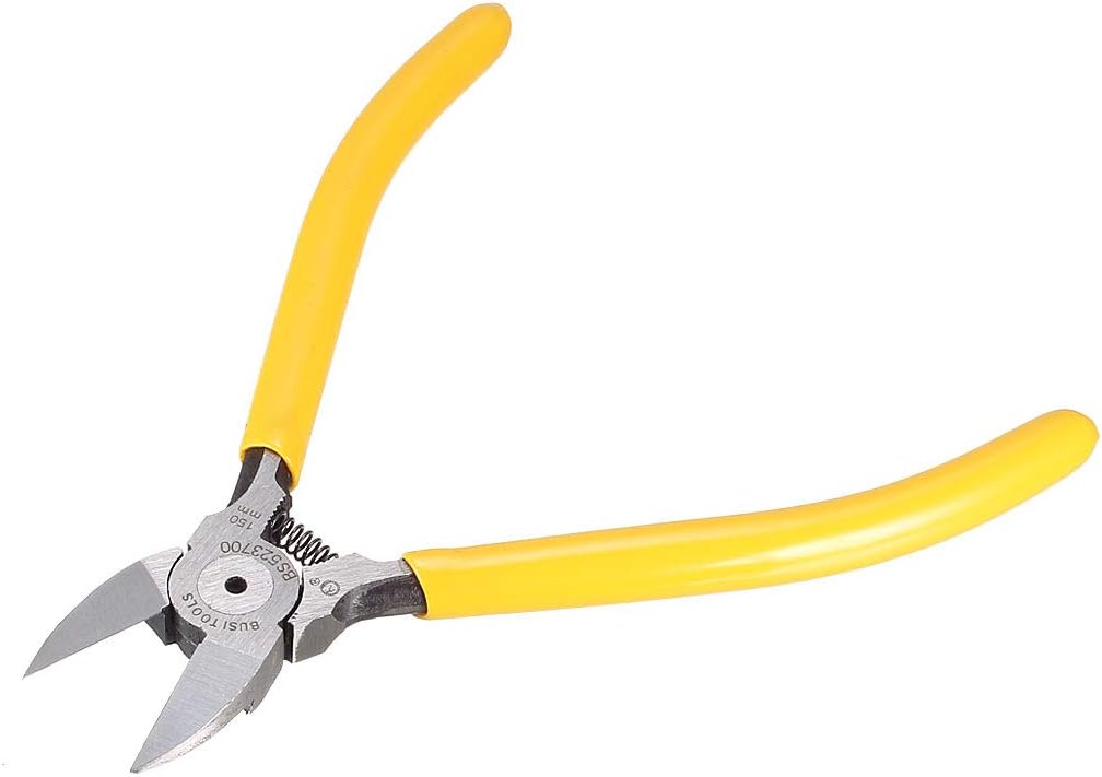 Szczypce do cięcia bocznego drutu elektrycznego 6", diagonalne, narzędzie ręczne, żółtozielone