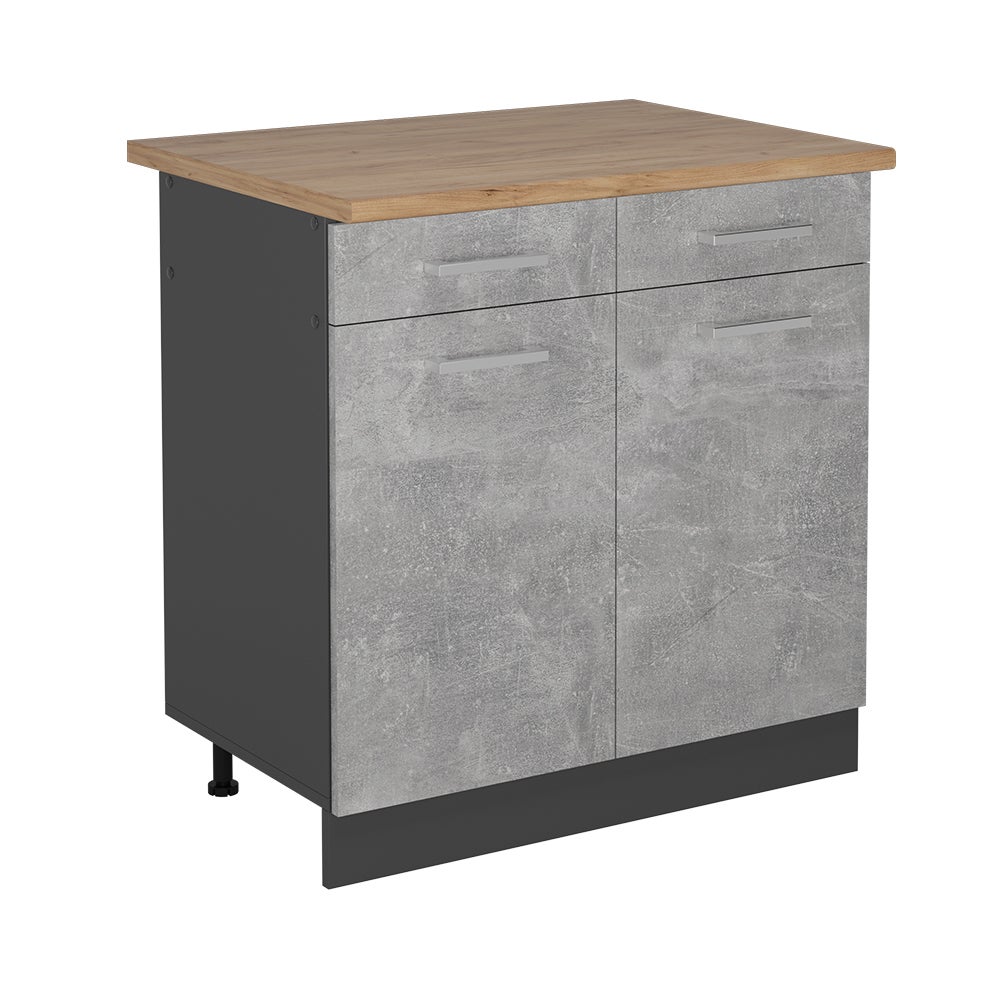 Vicco Szafka dolna do kuchni R-Line, Beton, 80 cm , BP Dąb