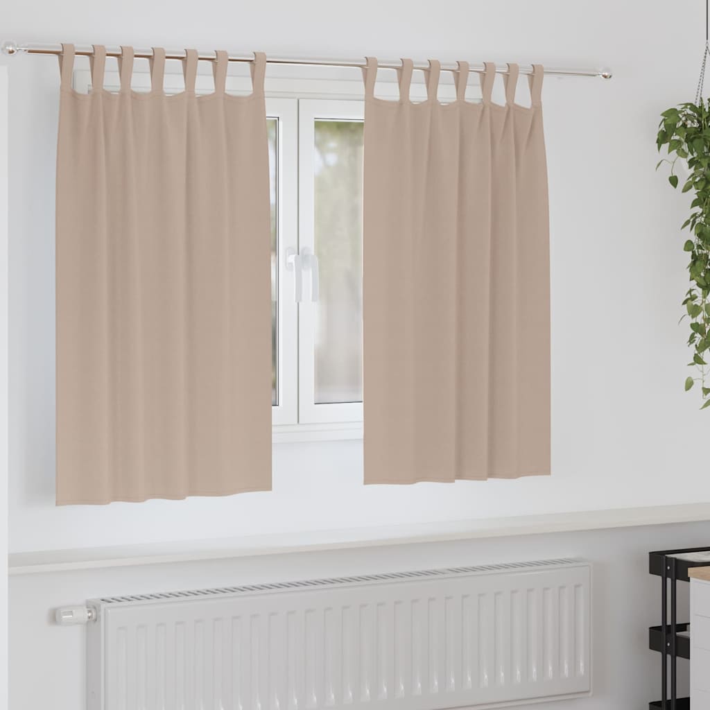 Firany blackout z kółkami 2 pcs Ciemnoszary 140 x 140 cm vidaXL