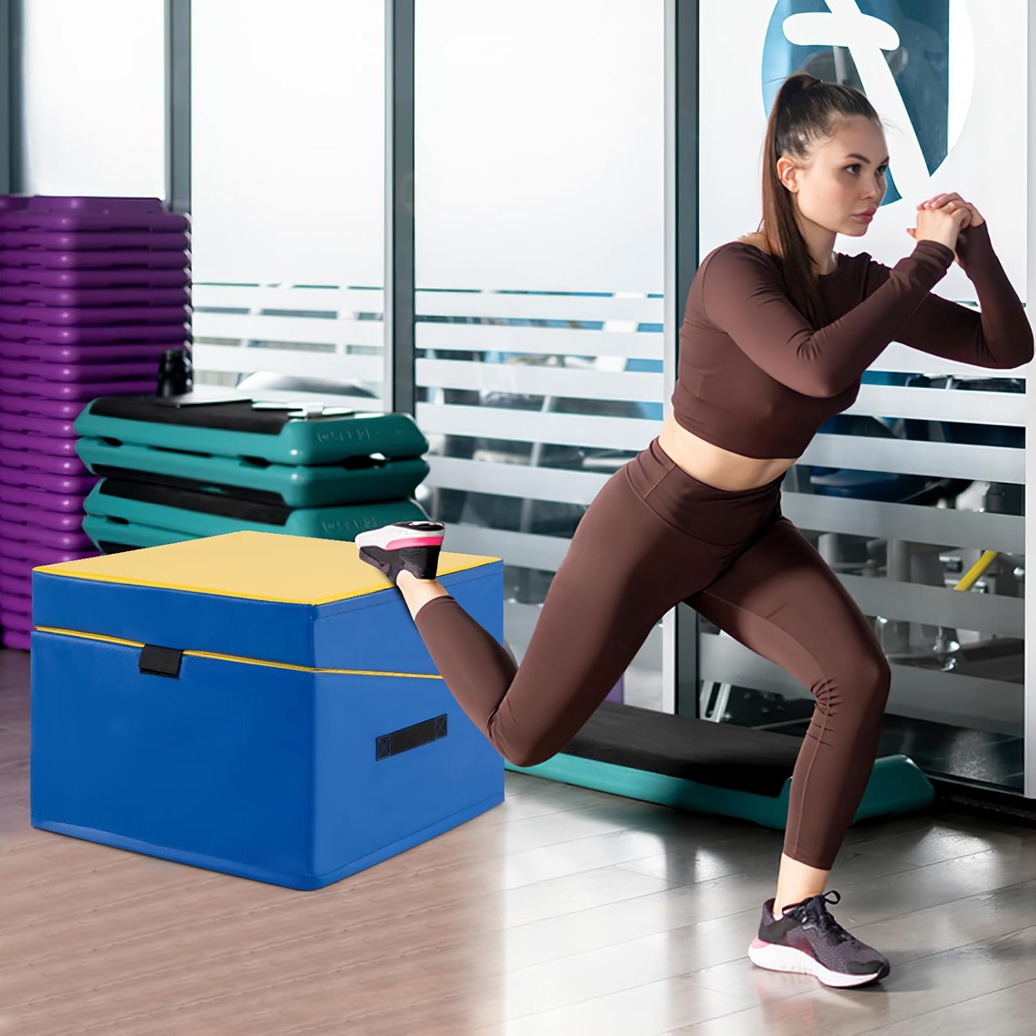 Tapis Gymnastique Pliable, Matelas de Gymnastique Incliné avec Mousse EPE, Housse en PVC,pour Exercices Intérieur/Extérieur, Domicile - 2