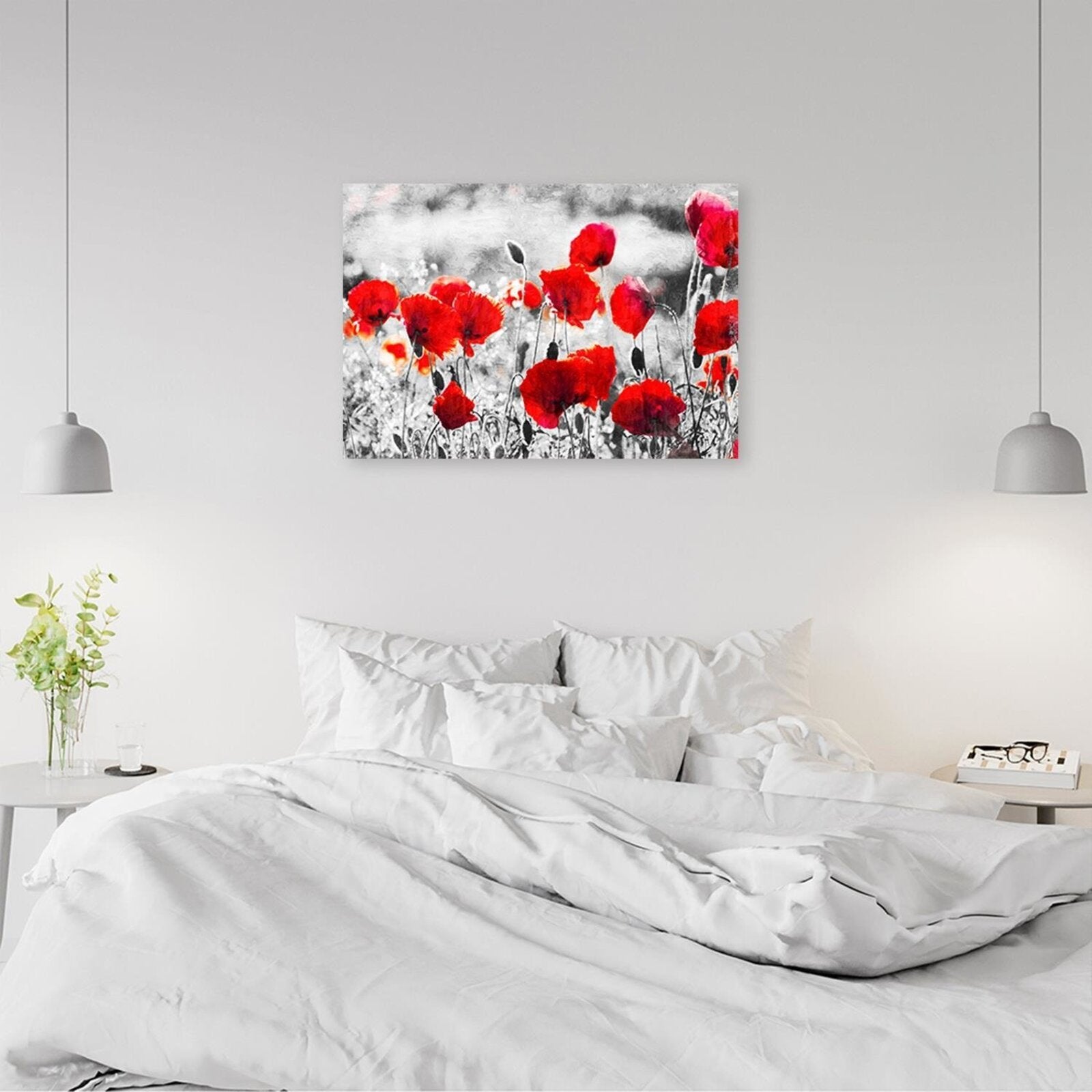Tableau coquelicots rouges - 60 x 40 cm - 4
