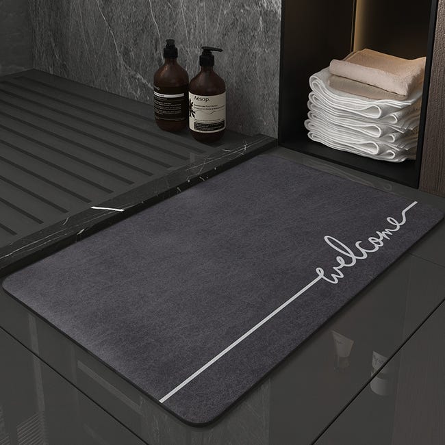 Tapis De Bain Antidérapant 40x60 Cm - Motif Chien Maltais, Absorbant, Lavable En Machine - Pour Salle De Bain, Entrée