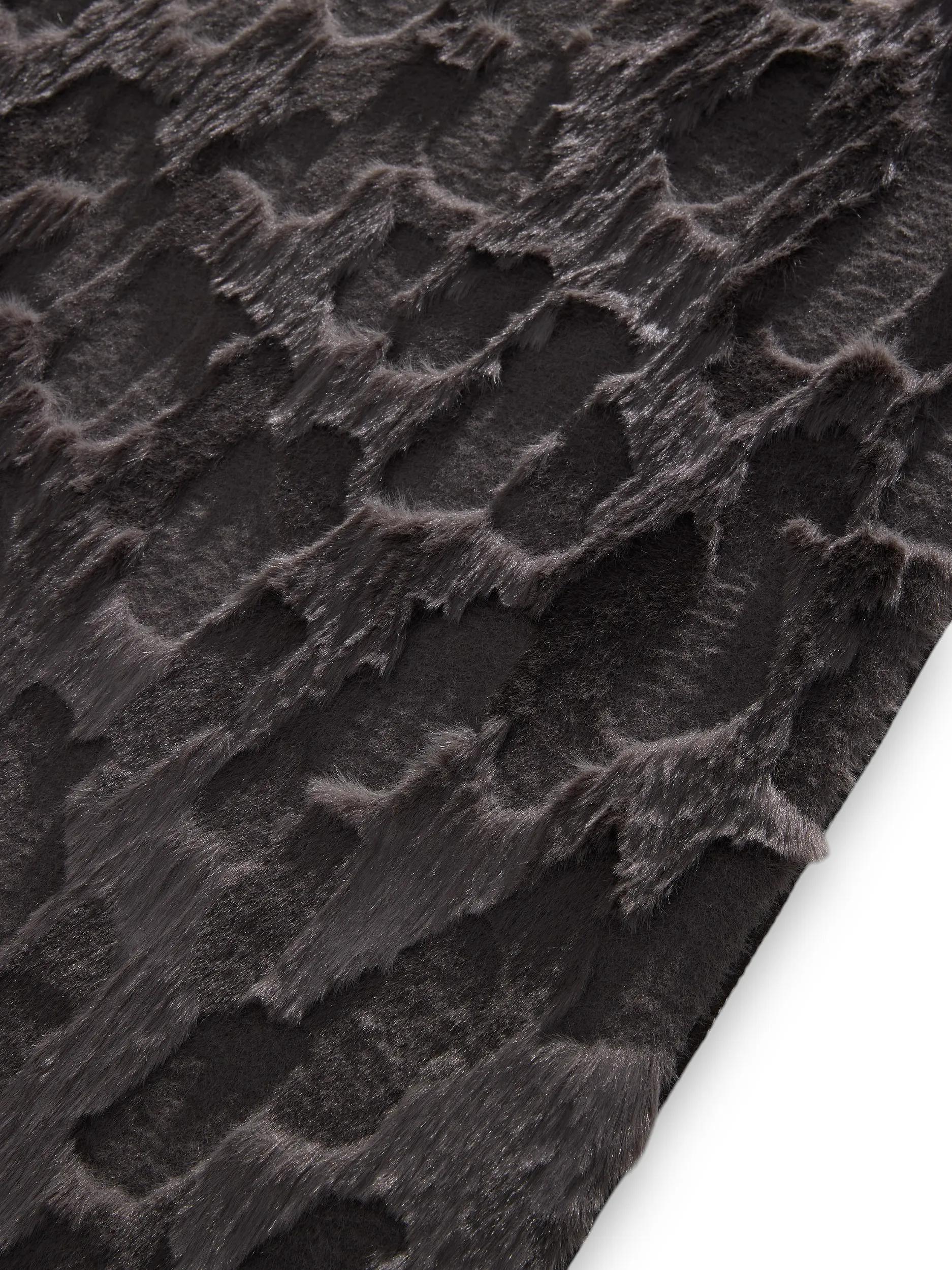 BENUTA - Tapis fausse fourrure Immy anthracite 120x170 cm - 5