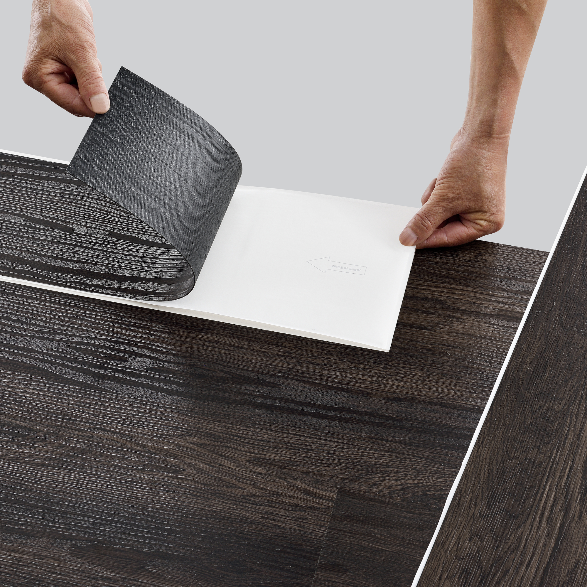 Pisos de vinilo laminados de pvc 7 planchas 0,975 m² wengué de madera oscura (dark wood wenge) [neu.holz]