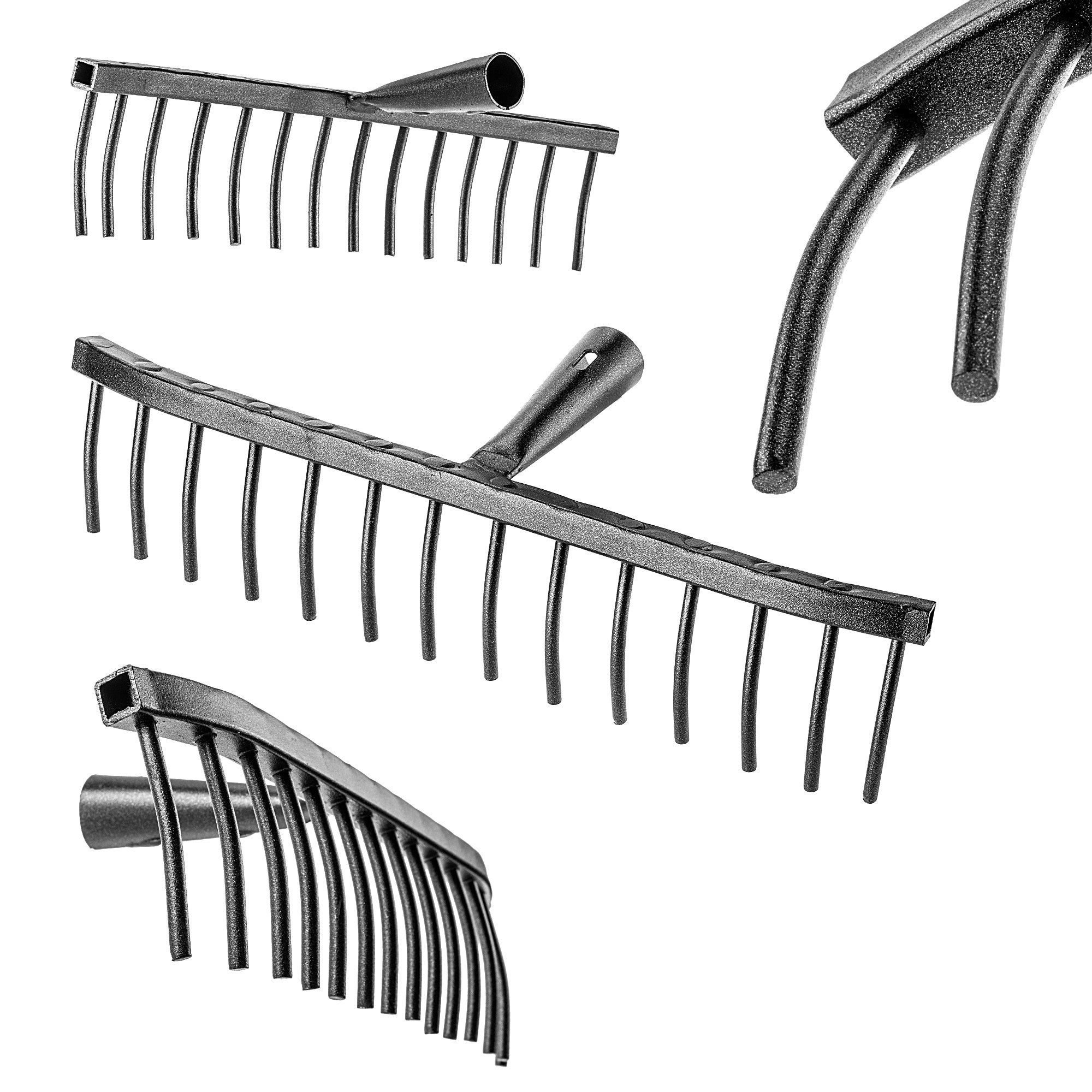 Râteau De Jardin En éventail 14 Dents - Manche Long, Portable Pour Pelouse, Gravier, Camping - 9