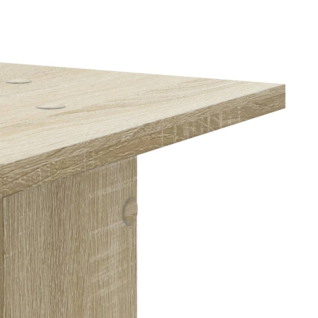 Supports pour plantes 2 pièces chêne en panneau de bois - 8