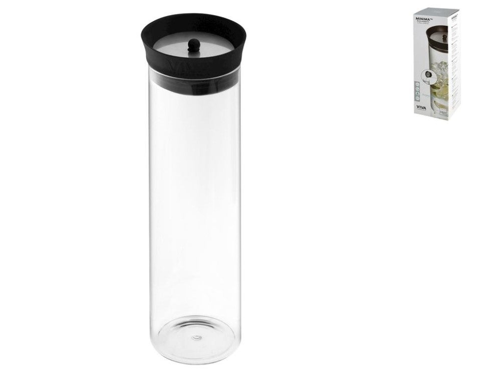 Carafe En Verre Borosilicate ROMINOX 1000 Ml - Couvercle Bascule Avec Passoire - Design élégant - Idée Cadeau