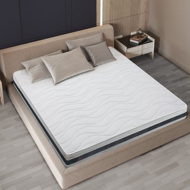Materasso TEENO 120x190 Cm, Altezza 22 Cm, Doppia Faccia, 7 Zone Memory Foam, Media Rigidità, Ipoallergenico E Traspirante