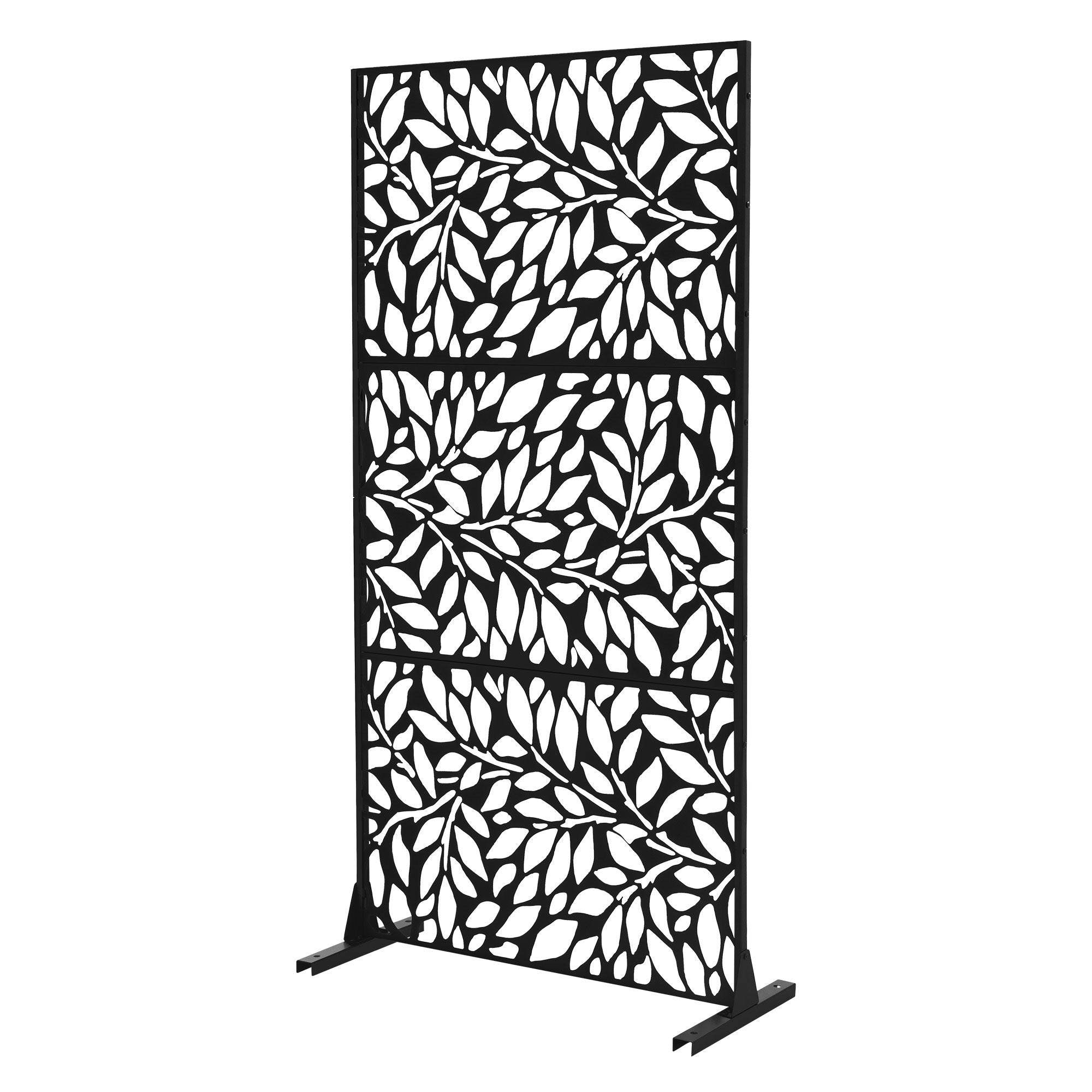 ML-Design firenze parawan metalowy 90x180cm 3 panele wolnostojący dekoracyjny stalowy osłona ogrodowa odporna na warunki taras balkon ogród regulowany