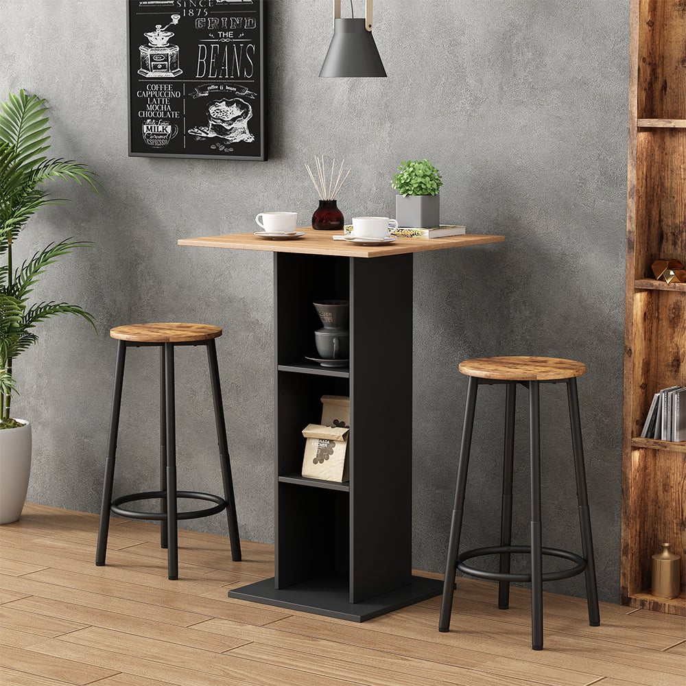 Vicco Stołek barowy zestaw 2 Edmonton, Rustykalny dąb, 31.5 x 64 cm 2 części - 4