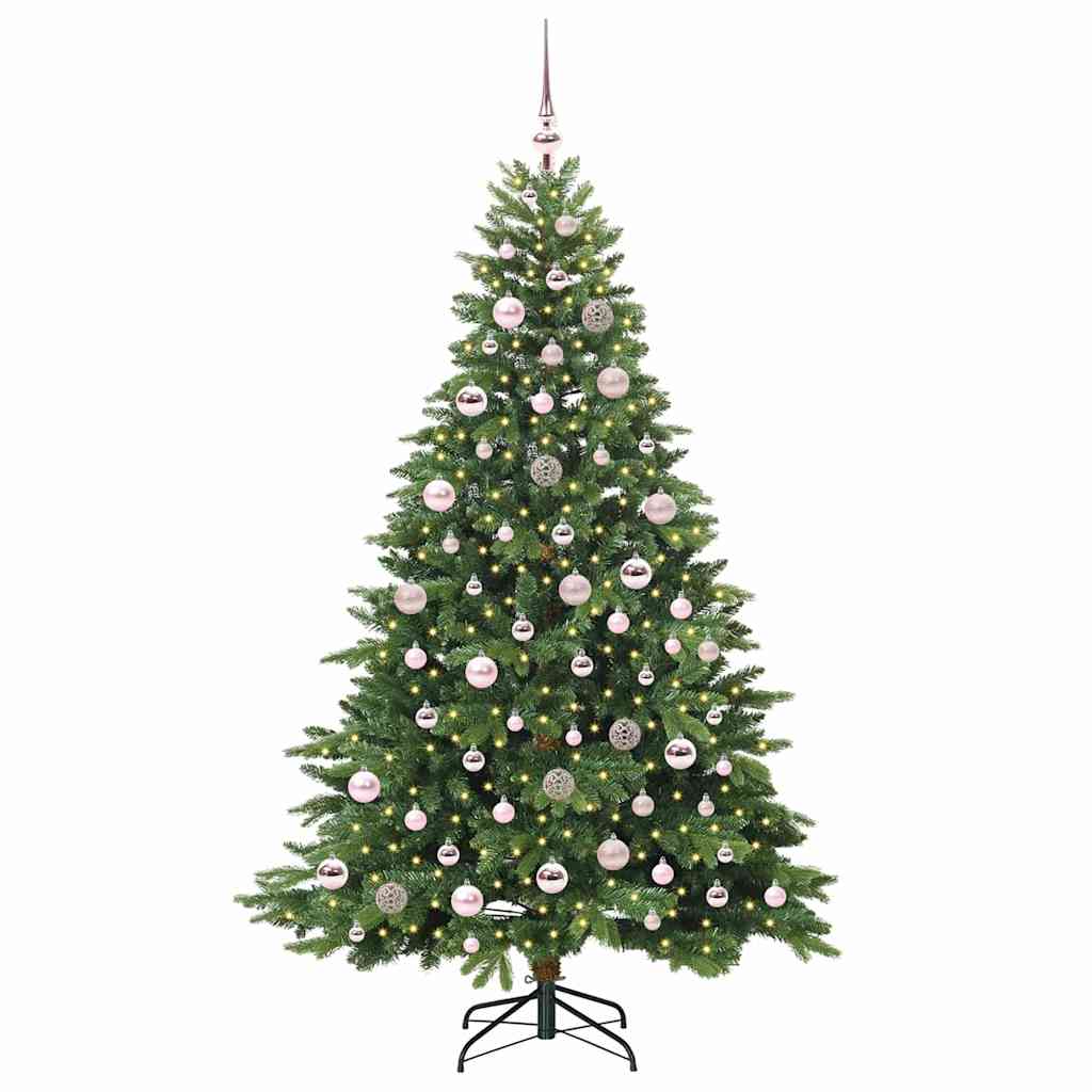 Sapin de Noël | Arbre de Noël artificiel avec 300 LED Vert 180 cm PE et PVC - 3