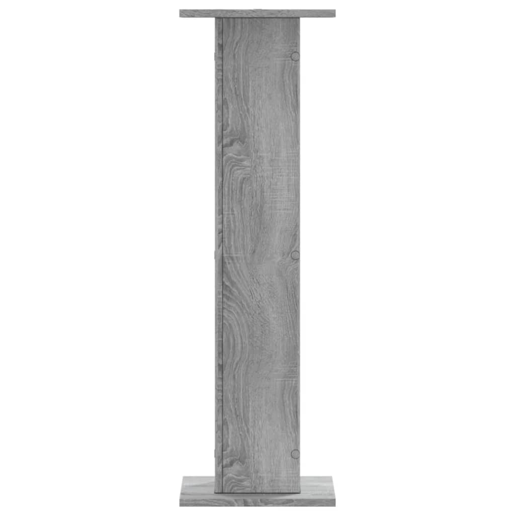 Supports pour plantes, 2 pièces, gris, en panneau de bois, pour le jardin - 5