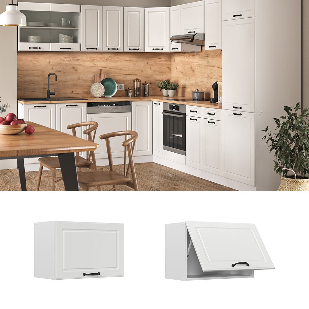 Vicco Elément haut de cuisine R-Line, Blanc campagne, 60cm Plat - 2