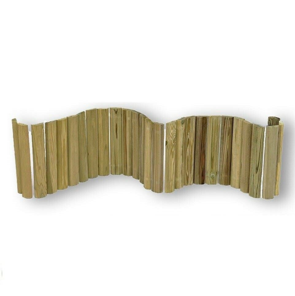 Demi-pôle Clôture Rollborder en bois de pin imprégné - 2