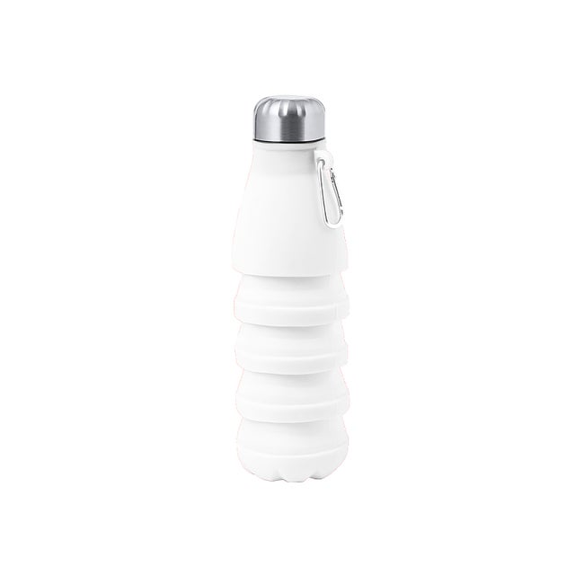 Popdigito Borraccia pieghevole senza BPA, riutilizzabile, leggera, a prova di perdite, in silicone, per viaggi, palestra, escursionismo, ufficio, campeggio, sport, viola chiaro, 610 ml
