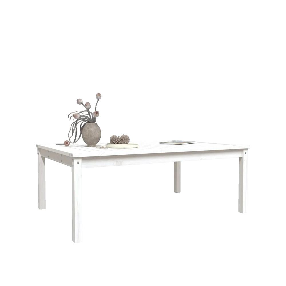 Stół ogrodowy vidaxl z litego drewna sosnowego biały 121x82,5x45 cm stabilny i solidny